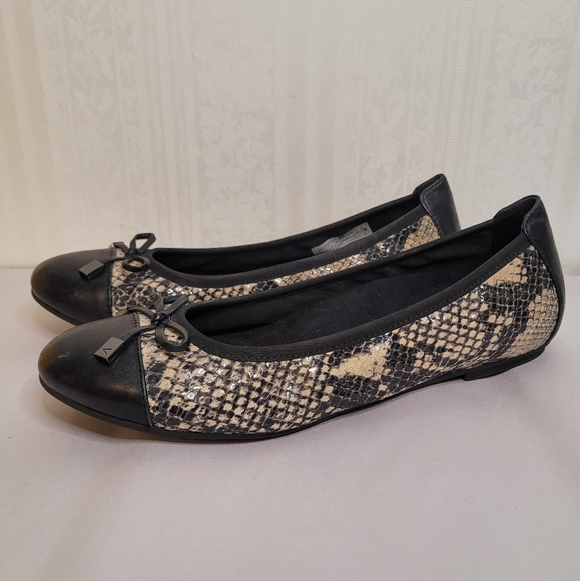 Vionic Minna Ballet Flats Women's Size 9 Snake Embossed Comfort Bow - Picture 5 of 9